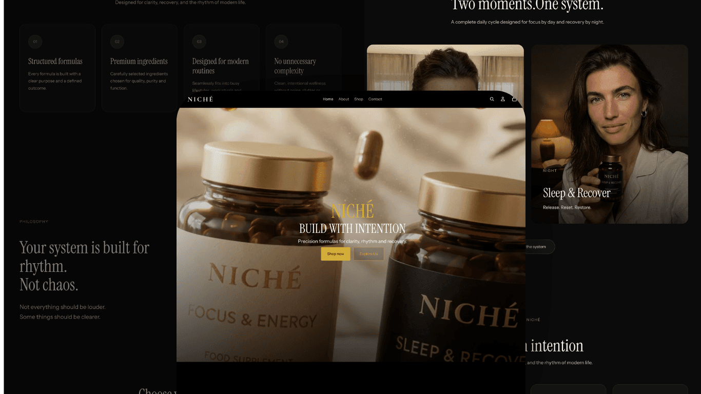 Представяне на Shopify онлайн магазина NICHE The System